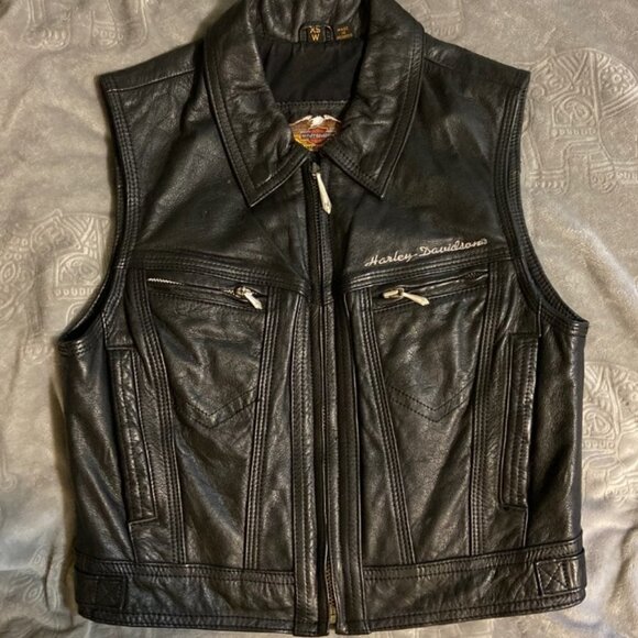 Harley-Davidson Jackets & Blazers - Genuine Harley Davidson Leather Vest W X-Small​​​​​​​​​